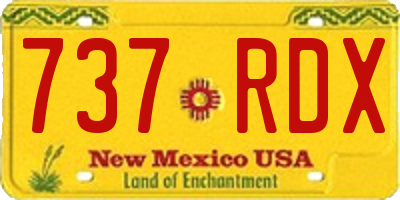 NM license plate 737RDX