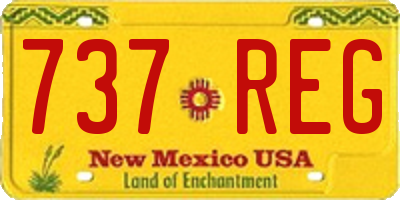 NM license plate 737REG