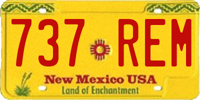 NM license plate 737REM