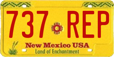NM license plate 737REP