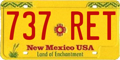 NM license plate 737RET