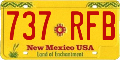 NM license plate 737RFB