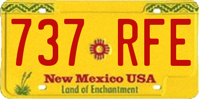 NM license plate 737RFE