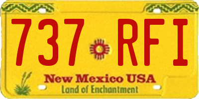 NM license plate 737RFI
