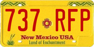 NM license plate 737RFP