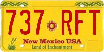 NM license plate 737RFT