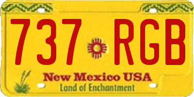 NM license plate 737RGB
