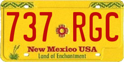 NM license plate 737RGC