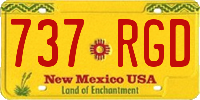 NM license plate 737RGD