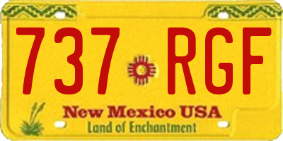 NM license plate 737RGF