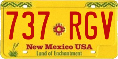 NM license plate 737RGV
