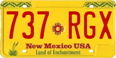NM license plate 737RGX
