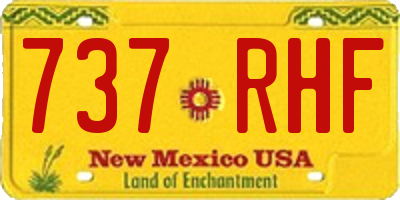 NM license plate 737RHF