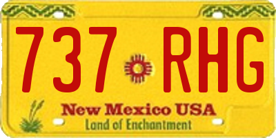 NM license plate 737RHG