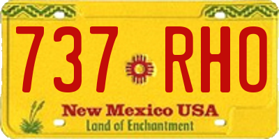NM license plate 737RHO