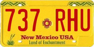 NM license plate 737RHU