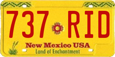 NM license plate 737RID