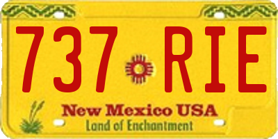 NM license plate 737RIE