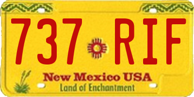 NM license plate 737RIF