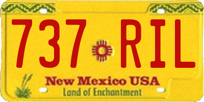 NM license plate 737RIL