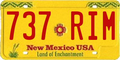 NM license plate 737RIM