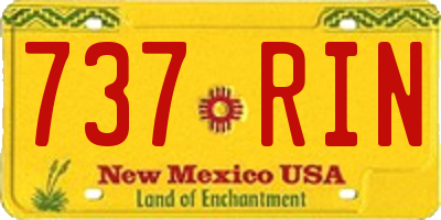 NM license plate 737RIN