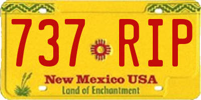 NM license plate 737RIP