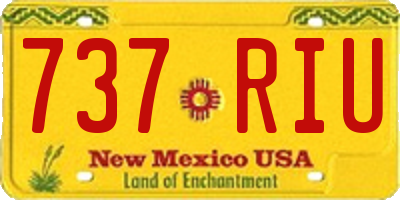 NM license plate 737RIU