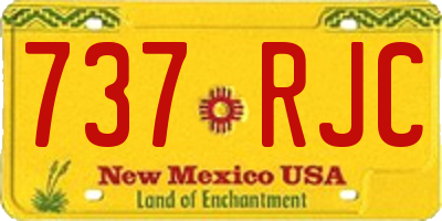 NM license plate 737RJC