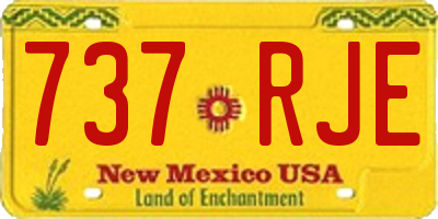 NM license plate 737RJE