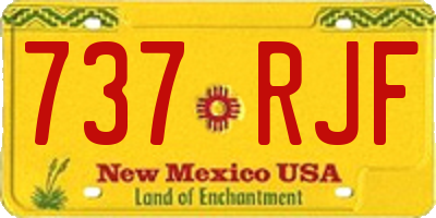 NM license plate 737RJF