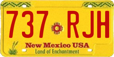 NM license plate 737RJH