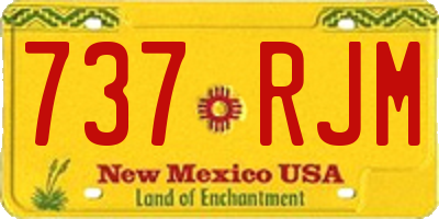 NM license plate 737RJM
