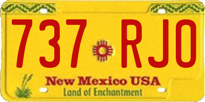 NM license plate 737RJO