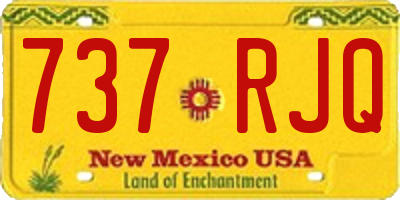 NM license plate 737RJQ