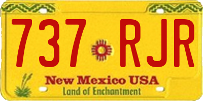 NM license plate 737RJR