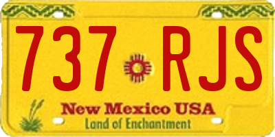 NM license plate 737RJS