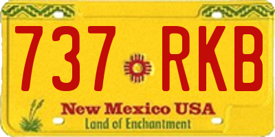 NM license plate 737RKB