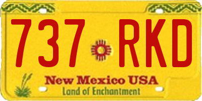 NM license plate 737RKD