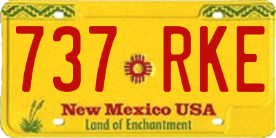 NM license plate 737RKE