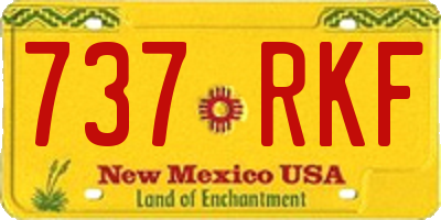 NM license plate 737RKF