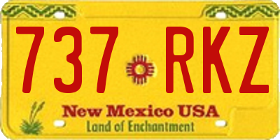 NM license plate 737RKZ