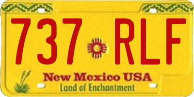 NM license plate 737RLF