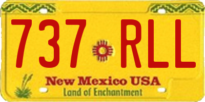 NM license plate 737RLL