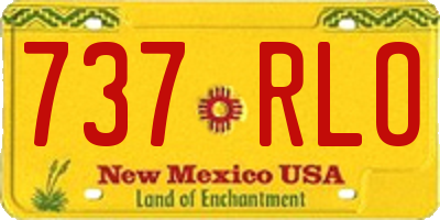 NM license plate 737RLO