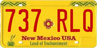 NM license plate 737RLQ
