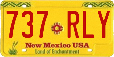 NM license plate 737RLY