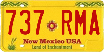 NM license plate 737RMA