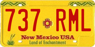 NM license plate 737RML