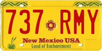 NM license plate 737RMY